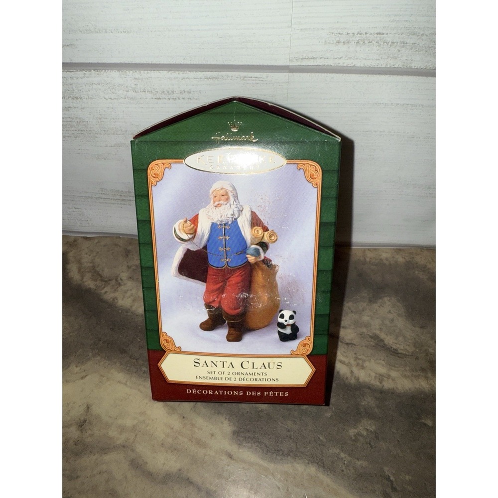 Hallmark Keepsake Ornament Santa Claus Set of Two Ornaments new in box